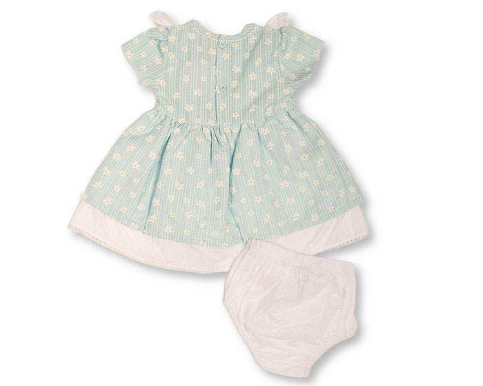 Baby Girls Woven Dress with Bow and Pants (NB-9m) (PK6) - BIS-2120-6382