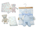 Baby Muslin Blanket and Large Bear Toy Set on Hanger (100x75cm) (PK6) BW-112-3004
