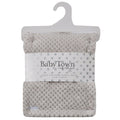 Baby Plush Fleece Waffle Wrap - Grey (75x90cm) (PK6) 19C270