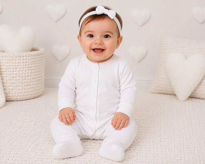 Baby Sleepsuit Plain - Sizes Tiny Baby & Newborn (TinyBaby & NB) (PK6) Bw-0503-0611-Hen