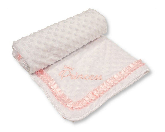 Baby Velour Bubble Wrap with Lace - Princess (PK1) (75x90cm) BW-112-2031