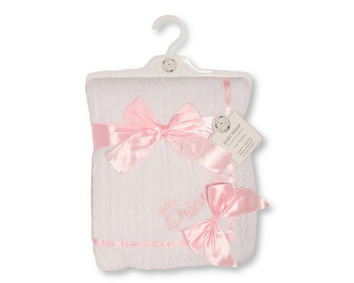 Baby Wrap with Bow and Lace - Prince (PK1) (75x90cm) BW-112-2035