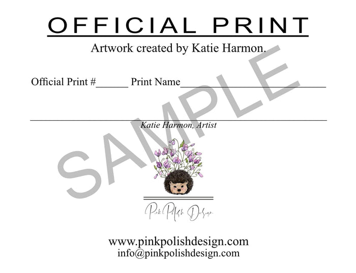 PinkPolish Design Art Prints "Bawk-Buska" Watercolor Painting: Art Print