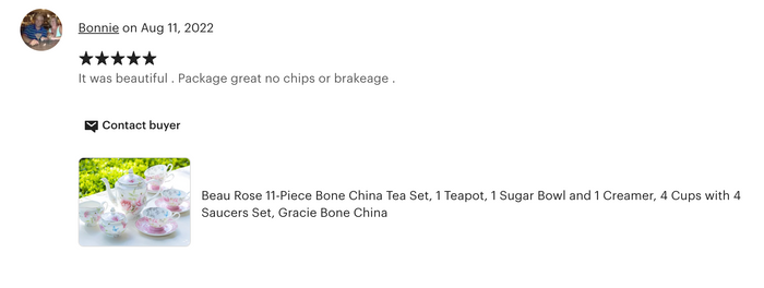 Beau Rose Bone China Tea Set