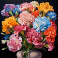 Beautiful Carnations In A Vase
