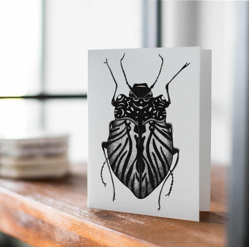 PinkPolish Design Note Cards "Beetle Inspiration" Handmade Notecard