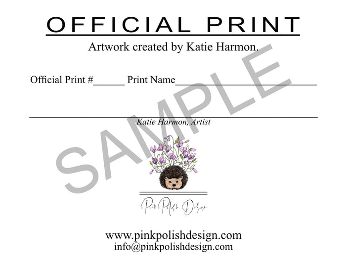 PinkPolish Design Art Prints "Big Buddy"  Watercolor Painting: Art Print