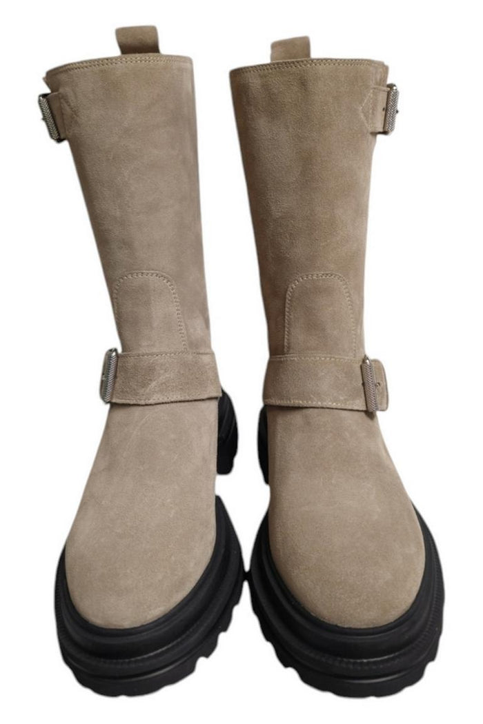 biker donna in crosta beige