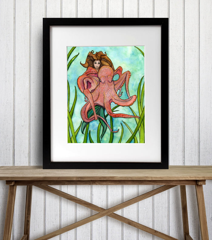 PinkPolish Design Art Prints 8"x10" "Blind Date"  Watercolor Painting: Art Print