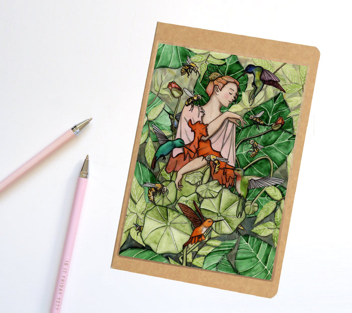 PinkPolish Design Notebook "Bloom" Fairy Inspired Notebook / Sketchbook / Journal