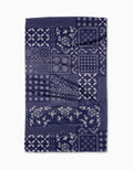Blossoming Bandanna Blue Kitchen Tea Towel