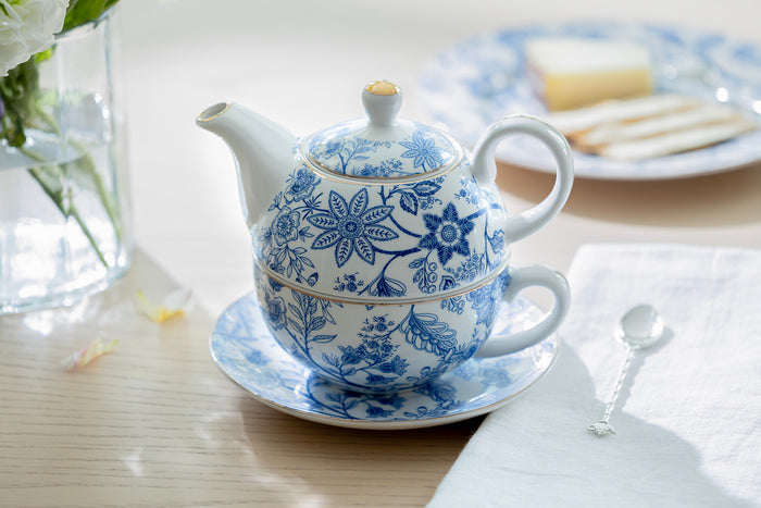 Blue Blossom Fine Porcelain Tea For One Set