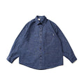 Shop Classic Blue Denim Chambray Shirt on Sale - Men's and Women's Long Sleeve Vintage Style - Seakoff