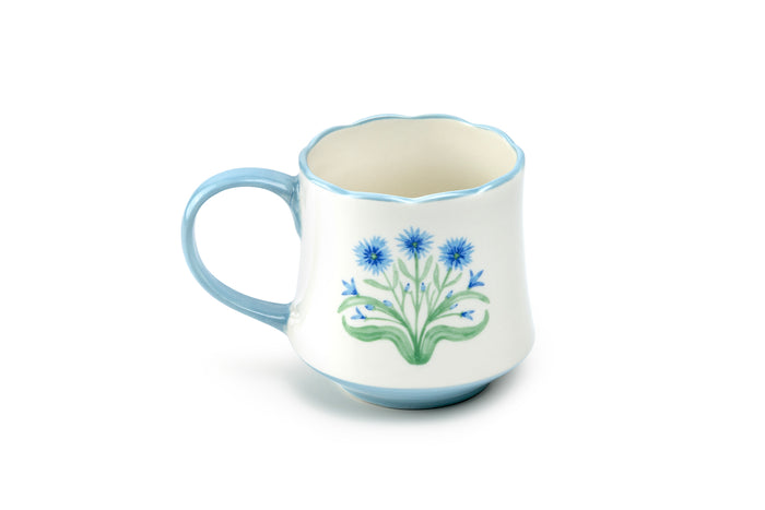Blue Folk Bloom Mug