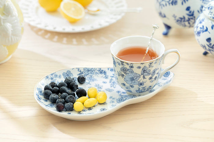 Blue Katie Rose Fine Porcelain Tea Snack Set