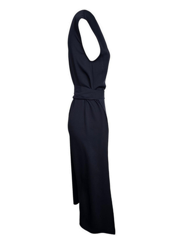 blusa donna lunga in cady blu