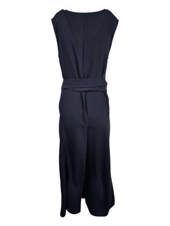 blusa donna lunga in cady blu