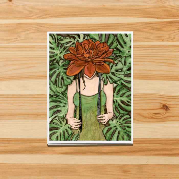 PinkPolish Design Note Cards "Bonnet" Handmade Notecard