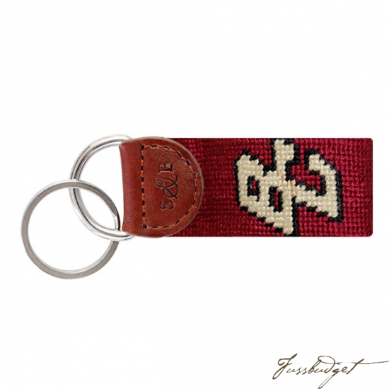 Boston College Needlepoint Key Fob-Fussbudget.com