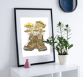 PinkPolish Design Art Prints 11x14 "Bountiful Boots" Watercolor Painting: Art Print