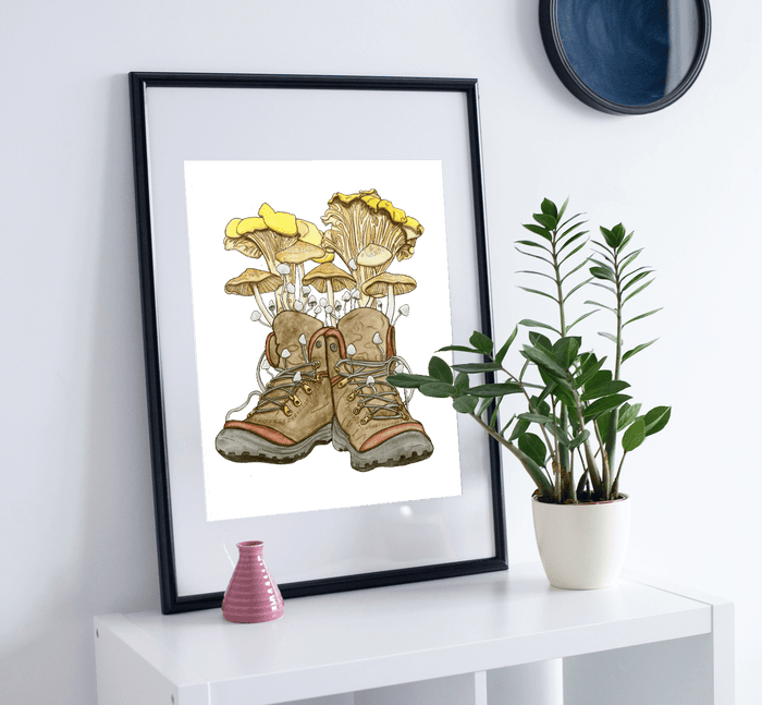 PinkPolish Design Art Prints 11x14 "Bountiful Boots" Watercolor Painting: Art Print
