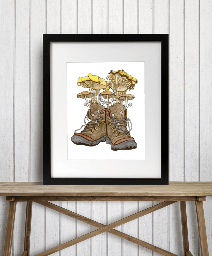 PinkPolish Design Art Prints 8x10 "Bountiful Boots" Watercolor Painting: Art Print