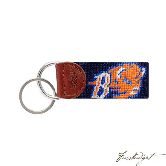 Bucknell Needlepoint Key Fob-Fussbudget.com