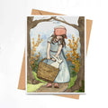 PinkPolish Design Note Cards "Bun in a Basket" Handmade Notecard