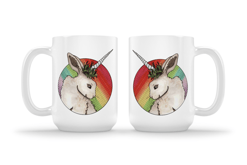 PinkPolish Design Coasters "Bunniicorn" 15oz Mug