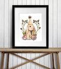 PinkPolish Design Art Prints "Bunny Celebration" Watercolor Painting: Art Print