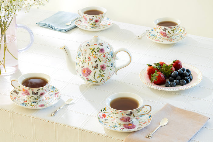 Butterfly Garden Fine Porcelain Tea Set