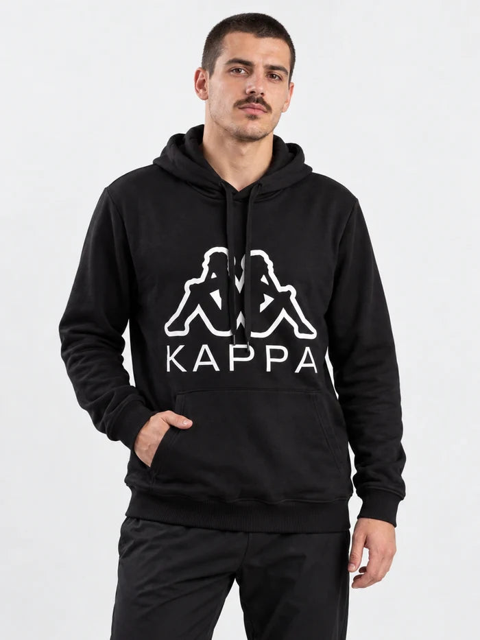 Buzo Kappa Logo Emmo Hoodie Negro — vista principal