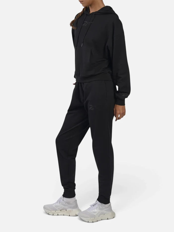 Buzo Reebok Satin Logo Hoodie - Negro