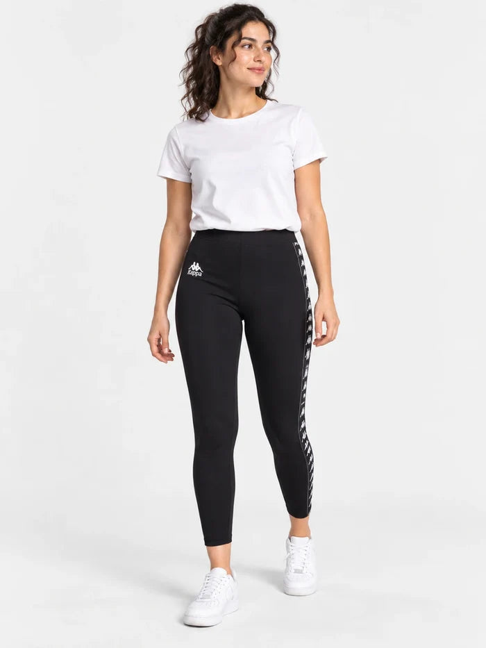 Calza Larga Kappa 222 Banda Atui 2 Leggings Negro-Blanco — vista principal