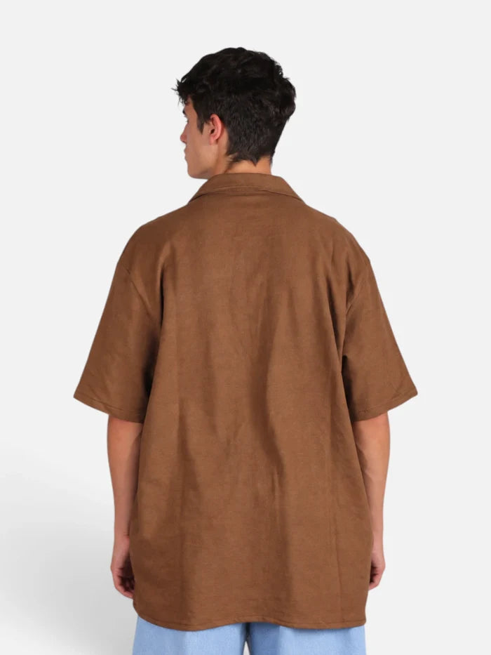 Camisa NTF Tunez Crepe Marron