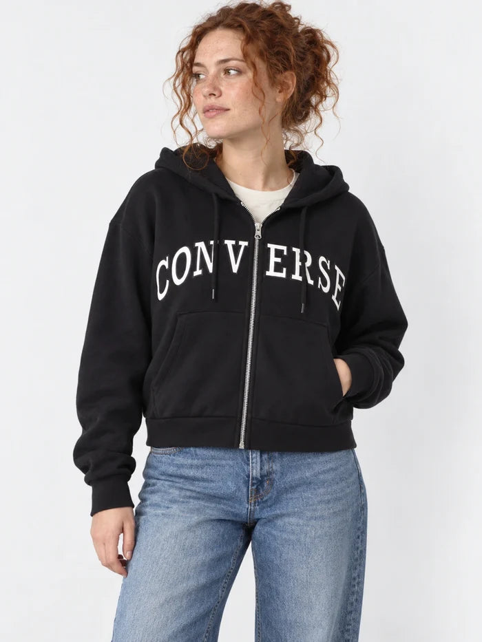 Campera Mujer Converse Uni Jacket Negro — vista principal
