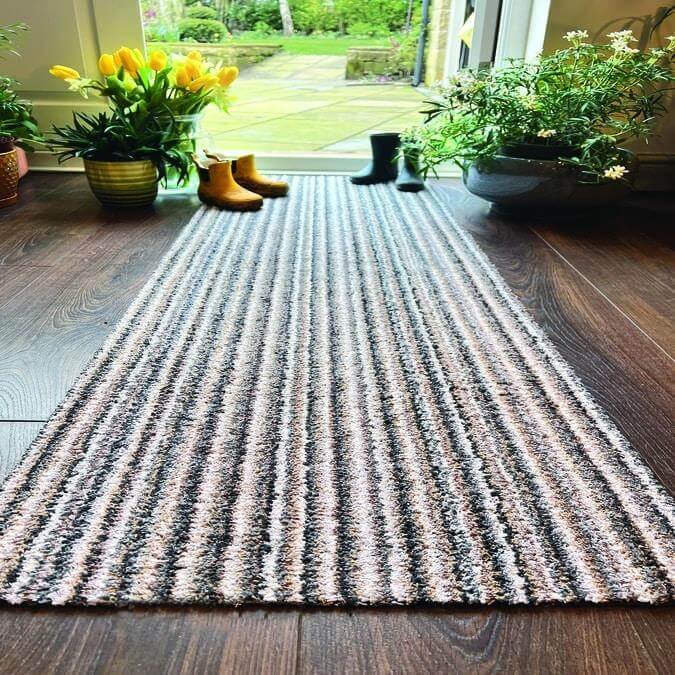 The Rugs Candy Washable Mat Striped Design | Vibrant