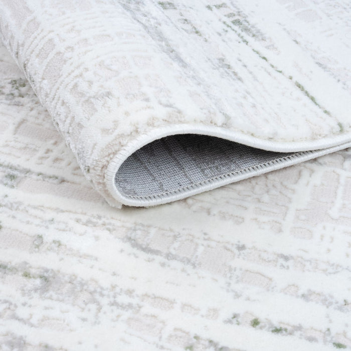abstract design carmel green rug, non-shedding, anti-static, cozy home rug, durable and soft pile.
