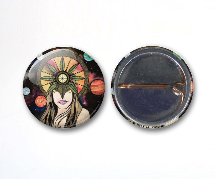 PinkPolish Design Buttons "Celestial" Button Pack - 3-Pack Pin Back Button, 1 Inch