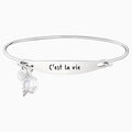 CEST LA VIE ID BANGLE SS SATIN FIN M/L