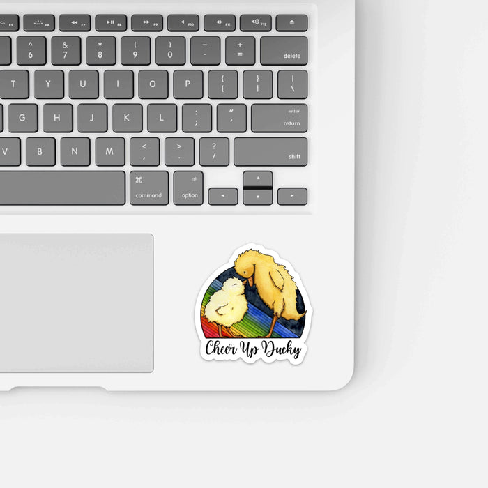 PinkPolish Design Stickers "Cheer Up Ducky" Vinyl Die Cut Sticker