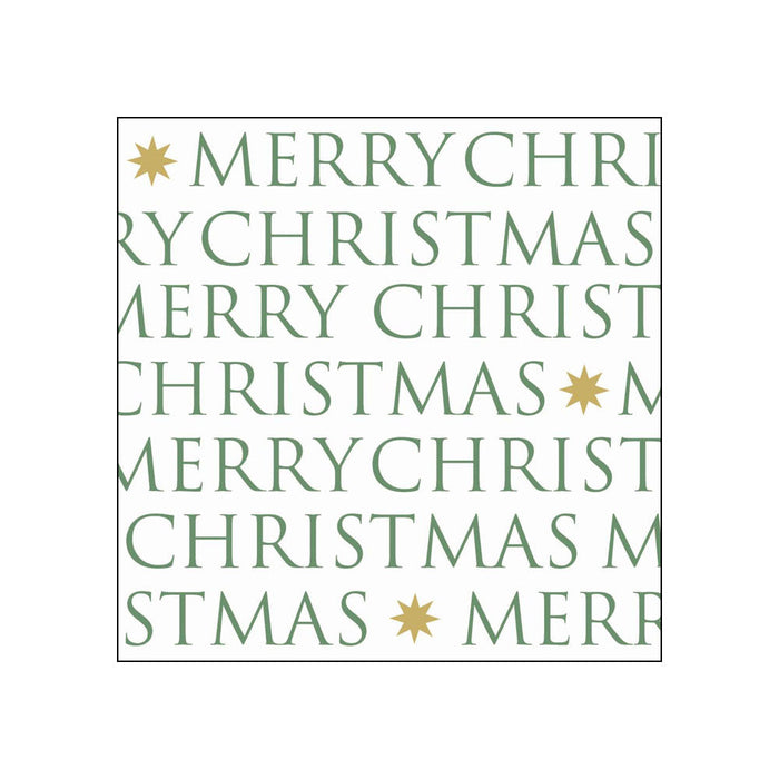 Christmas Letters, green • Beverage Napkins