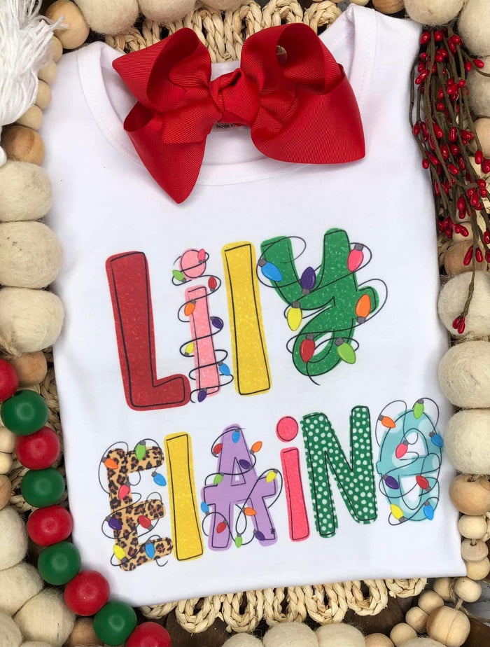 Christmas Name With Lights