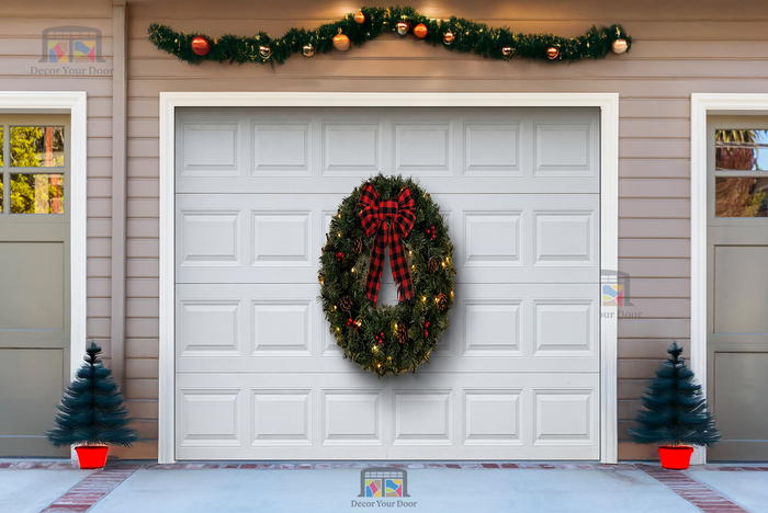 Classic Holiday Wreath – Christmas Garage Door Cover