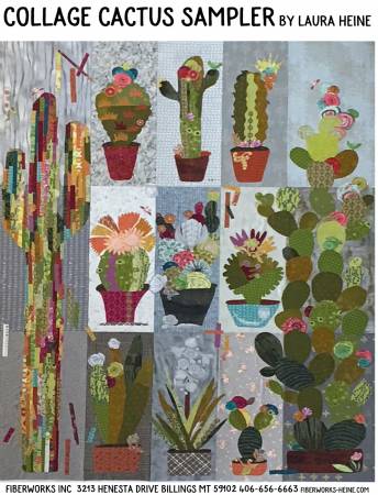 Collage Cactus Sampler Pattern - Laura Heine