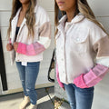 Color Block Sherpa Jacket