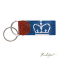 Columbia University Needlepoint Key Fob-Fussbudget.com