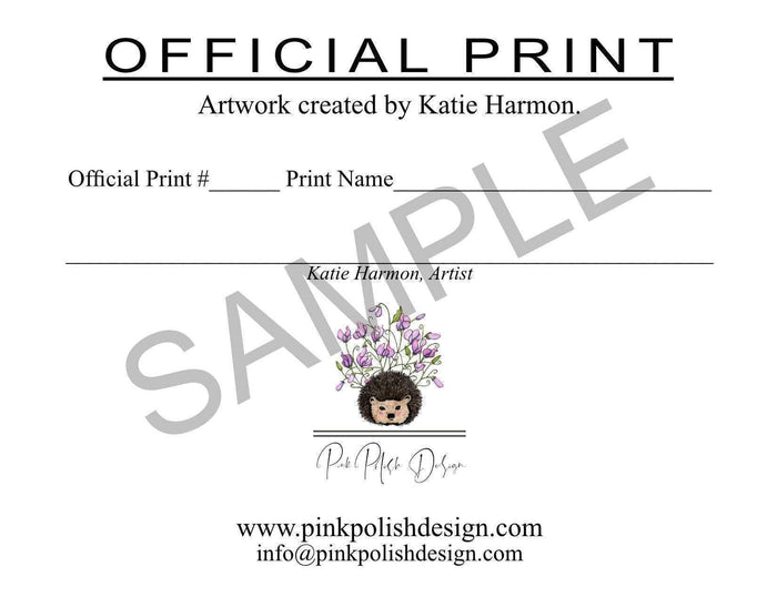 PinkPolish Design Art Prints "Compass" Ink Drawing: Art Print