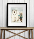 PinkPolish Design Art Prints 8"x10" "Cool Friends"  Watercolor Painting: Art Print