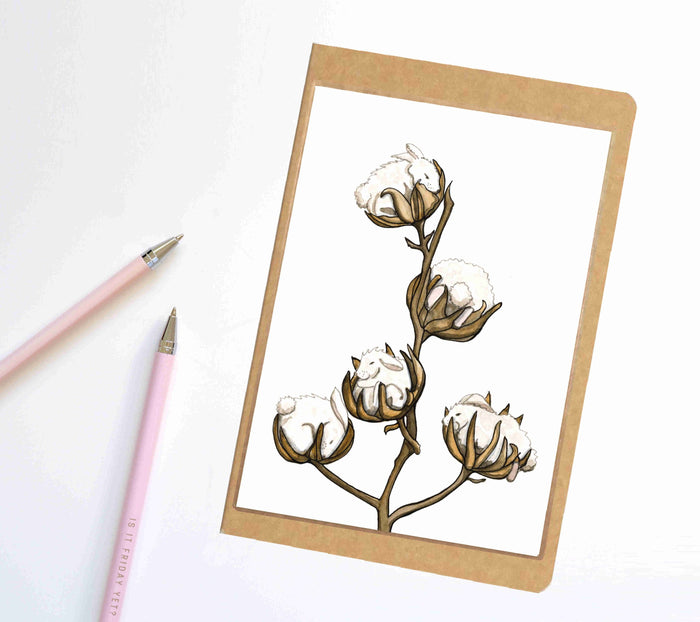PinkPolish Design Notebook "Cotton Tails" Bunny Inspired Notebook / Sketchbook / Journal
